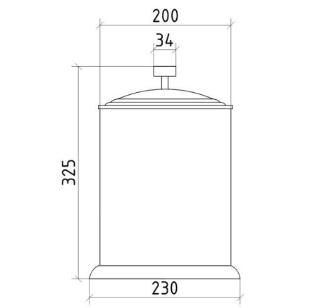 Ведро стекло Boheme Royale Cristal ХРОМ BLACK, 10934-CR-B