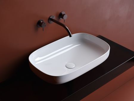 Умывальник чаша накладная прямоугольная Ceramicanova Element 600*380*150мм, Белый, CN5030