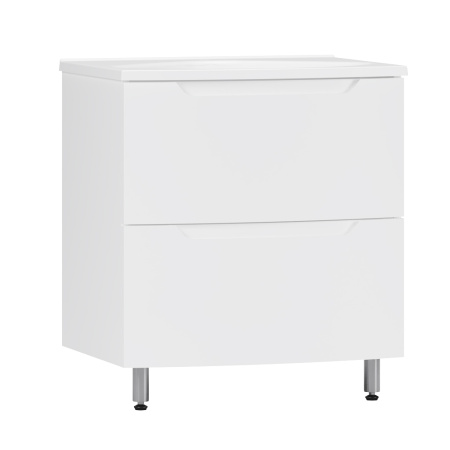 Тумба под умывальник Belux Ганновер напольная 60-02 Белый глянцевый