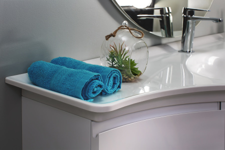 Тумба под умывальник Belux Версаль подвесная 81-02, белый глянцевый