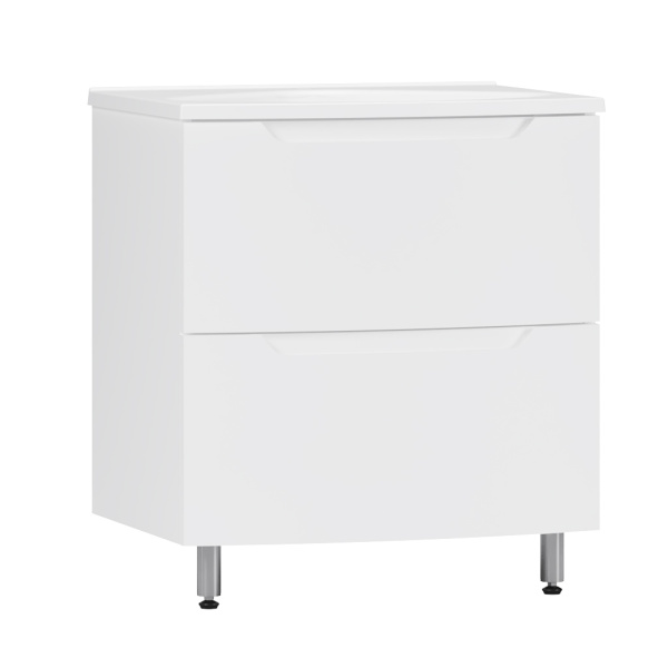 Тумба под умывальник Belux Ганновер напольная 60-02 Белый глянцевый