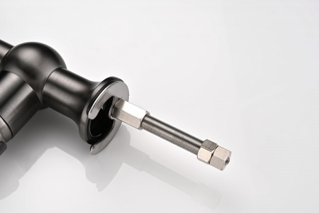 Смеситель для кухни Paulmark RETRO Re213226-GM, вороненая сталь