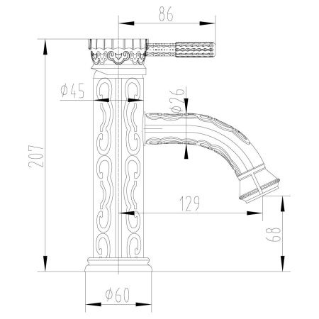 Смеситель  Lemark Jasmine LM6606ORB для раковины