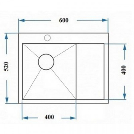 Мойка Asil Krom Hand Made AS 3118 (L) 60x52 врезная, левая