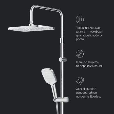 Душевая система AM.PM F078F400 Func с термостатом