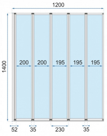 Шторка на ванную Rea Idea 120 REA-W0850