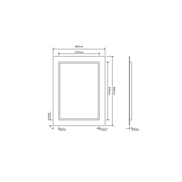 Зеркало Roxen Bliss 60х80 510035-60