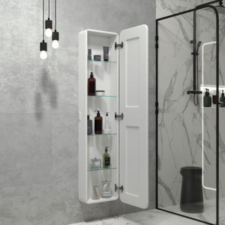 Зеркало-шкаф Taliente CBled 40 см TA-CBled-L40160 белый с подсветкой универсальный