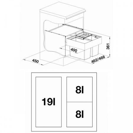 Мусорная система Blanco SELECT 50/3 520779