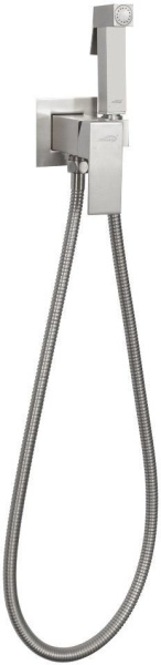 Смеситель встраиваемый с гигиеническим душем Hansberge H3077 Никель