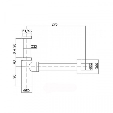 Сифон для умывальника Paffoni Light ZACC240NO