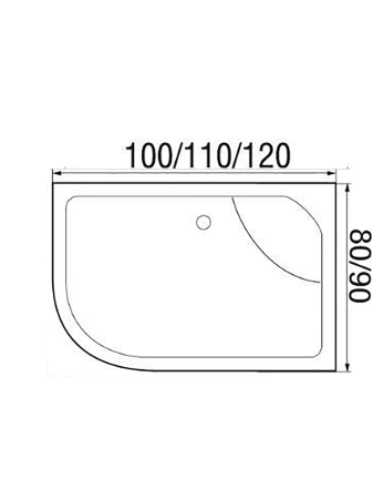 Душевая кабина River NARA 110/80/44 R MT 1100х800х2100мм