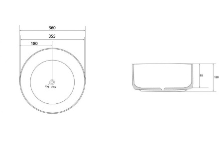 Раковина накладная ABBER Bequem AC2108 белая