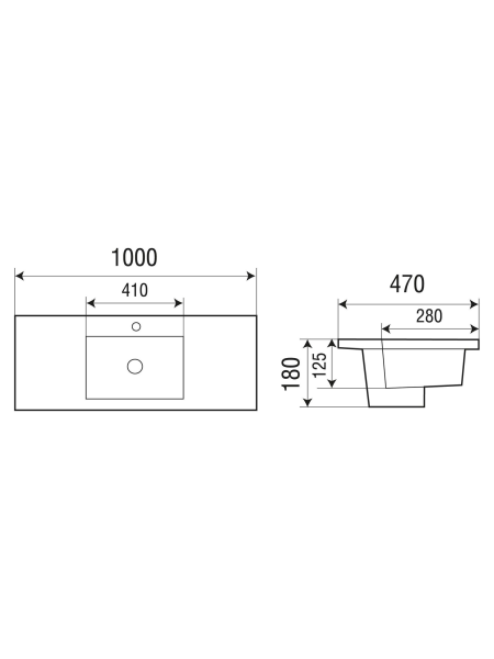 Раковина врезная WeltWasser WW SK DEILBACH 7505-100