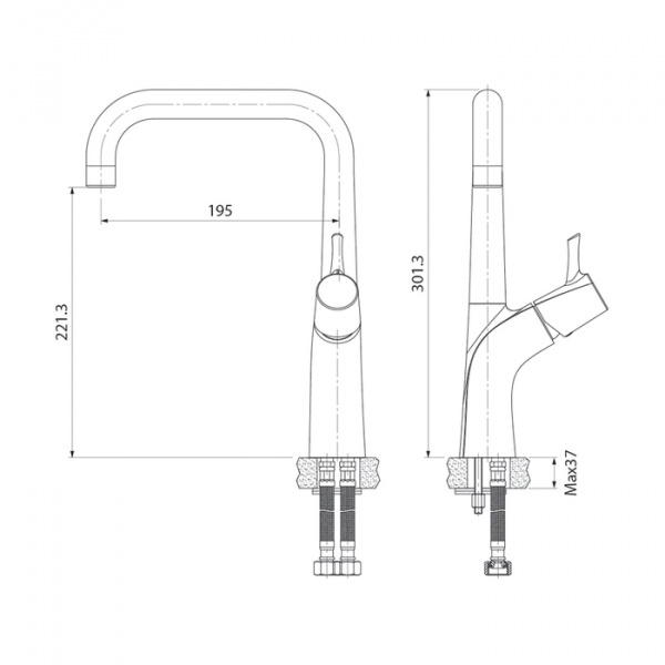 Смеситель для мойки IDDIS Kitchen Line K07SB0Li05