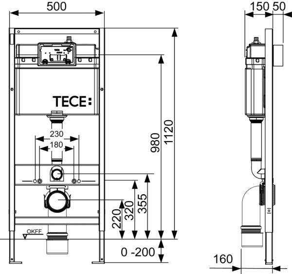 Комплект инсталляции TECEbase kit с хромированной кнопкой и подвесной унитаз с функцией торнадо Cerutti Spa Sella aria Tornado CT9529