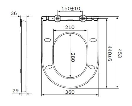 Сиденье для унитаза-компакта AM.PM Inspire C507854WH с микролифтом, быстросъемное