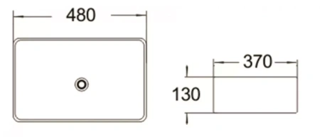 Раковина SantiLine SL-1010 48х37 белая