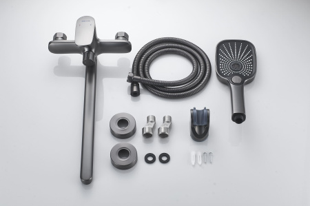 Смеситель для ванны Shevanik S8522T, оружейная сталь