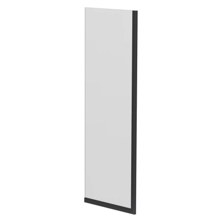 Стеклянная перегородка, шторка на борт ванны Reflexion RX14050CBL-01 140х50см фиксированная, прозрачное закаленное стекло 8мм, черный профиль