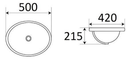 Раковина врезная CeramaLux 1203