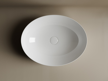 Умывальник чаша накладная овальная Ceramicanova Element 520*395*130мм, Белый, CN6017