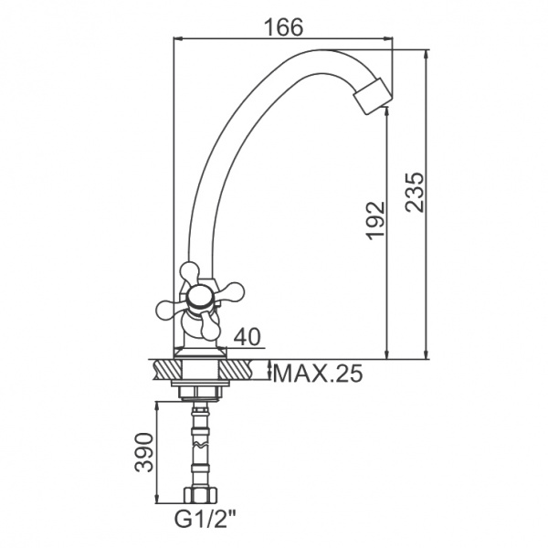 Смеситель для мойки Ledeme H12 L4912