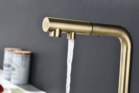 Смеситель для кухни Paulmark SERPENTINE Se213222-BR, бронза