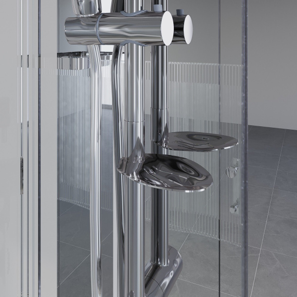 Душевая кабина Niagara Ultra NG-709-01 (100х100х220) высокий поддон(48см),стекло прозрачное с рисунком,4 места