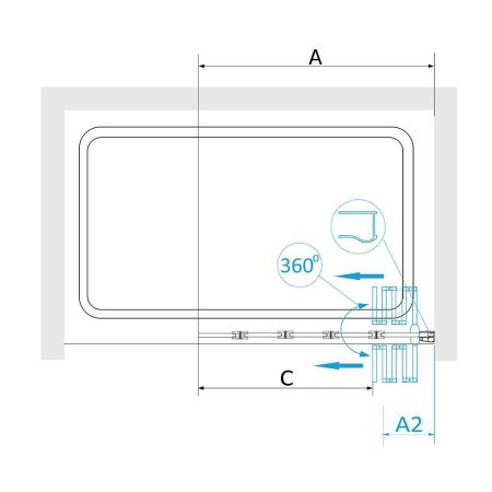 Шторка на ванну RGW SC-22B 03112212-14 прозрачное стекло, черный