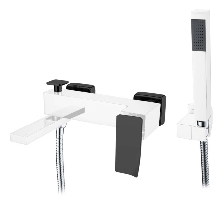 Смеситель для ванны Boheme Q 143-CRB.2 Хром Черный