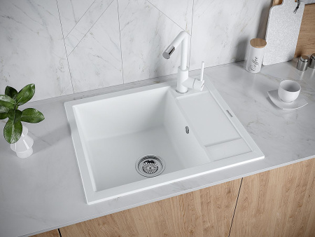 Мойка Paulmark FLUGEN 50-600 PM216050-WH 500х600х200 мм, IT-GRANIT, белый