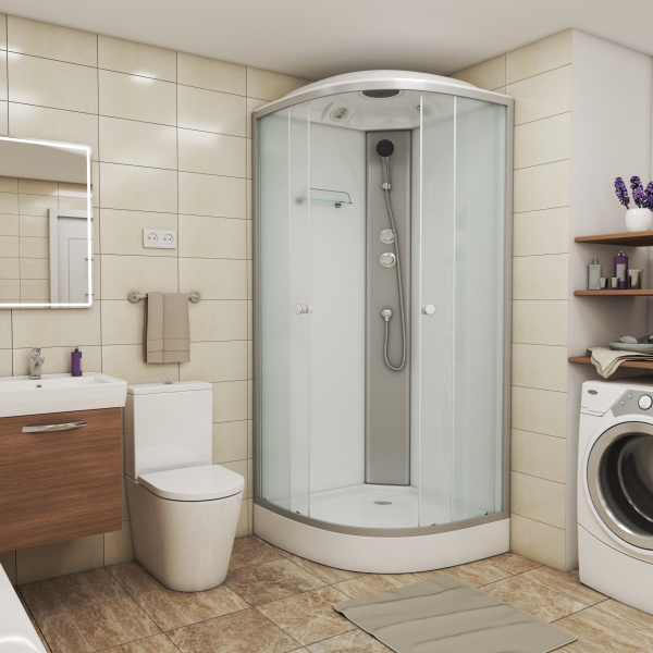 Душевая кабина Niagara Eco E90/13/MT (90х90х215) низкий поддон(13см),стекло матовое,3 места