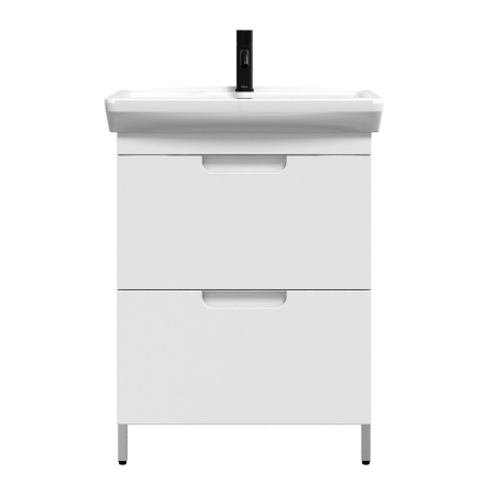 Тумба под умывальник Belux Мадейра напольная 55-02, Белый глянцевый