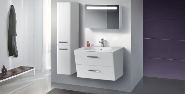 Тумба под умывальник Belux Марсель Н 60-02 Белый глянцевый