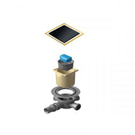 Точечный трап Pestan Confluo Standard Dry 3 Black Glass Gold 13000174