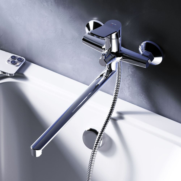 F85A90200 X-Joy, Смеситель для ванны и душа AM.PM, излив 325 мм, хром