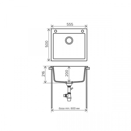 Кухонная мойка Tolero R-111 50x55.5 темно-бежевый