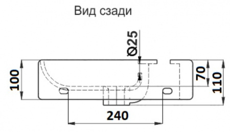 Раковина подвесная CeramaLux 7947ALMB