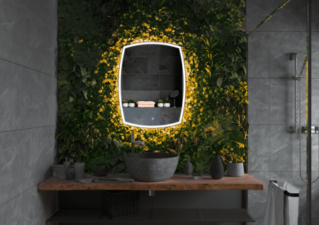 Зеркало Континент Dream LED 700х900 ореольная теплая подсветка