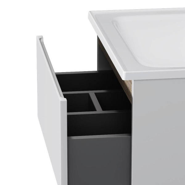 M85AFHX0602WG X-Joy База под раковину AM.PM, подвесная, 60 см, 2 ящика, белый глянец