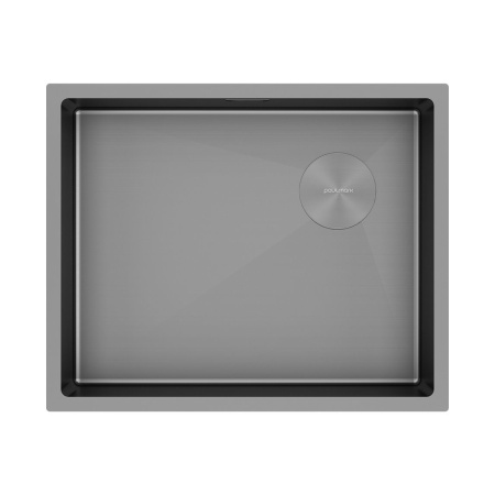 Мойка Paulmark NEXT-SKEW 54 UNI PM885444-MG 440х540х200 мм, нержавеющая сталь, матовый серый