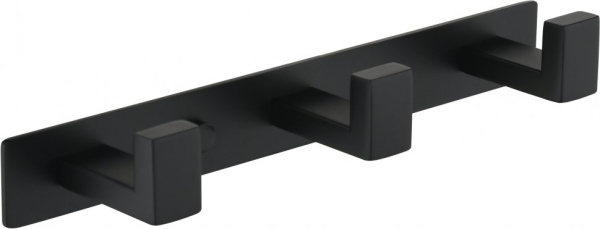 Полотенцедержатель на планке 3-й Grocenberg AC0013 (Черный матовый)