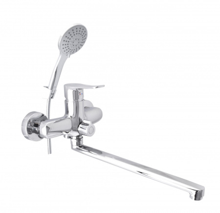 Смеситель для ванны Rubineta Nica-11/C (8) NI11CK08, настенный с лейкой