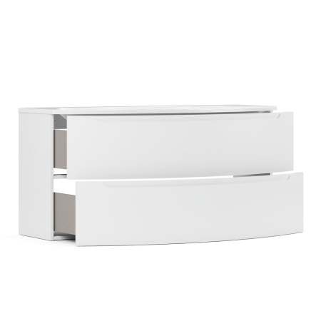 Тумба под умывальник Belux подвесная Ганновер 120-02 Белый глянцевый