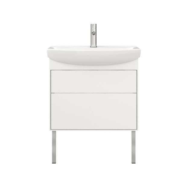 Тумба под умывальник Belux Клермонт напольная 70-02, белый глянцевый