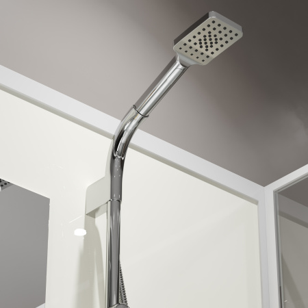 Душевая кабина Niagara Standart ST80/15Q/BK (80х80х200) квадрат,поддон 15см,распашная,проф.белый,без крыши