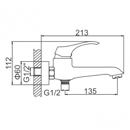 Смеситель для ванны Ledeme H42 L3242