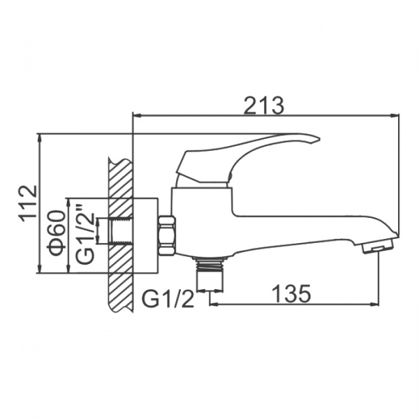 Смеситель для ванны Ledeme H42 L3242