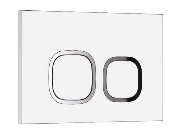 Кнопка CR01WH смыва для инсталляций Ceruttispa (белая, глнцевая)